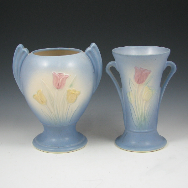 Appraisal: Hull Tulip - Vases Lot of two Tulip pieces in