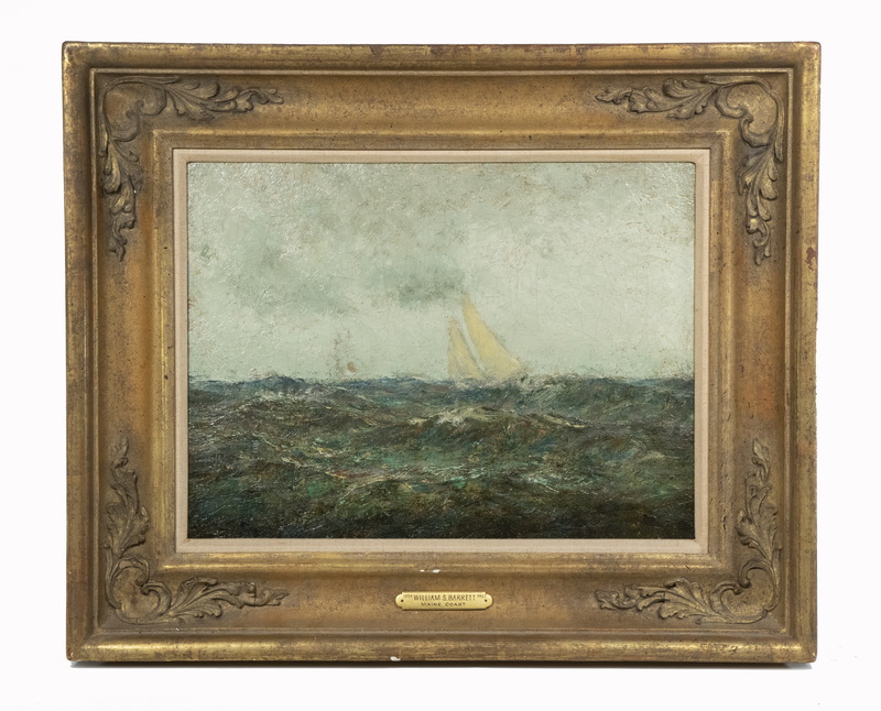 Appraisal: WILLIAM STERNA BARRETT NY ME - Maine Coast oil on