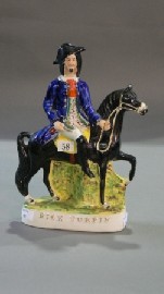 Appraisal: A fine Staffordshire figure of Dick Turpin cmh