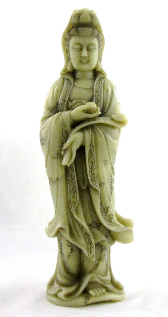 Appraisal: A Chinese soapstone figure of Guanyin proabably late th century