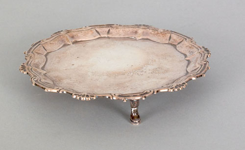 Appraisal: English silver waiter - bearing the touch of William Peaston