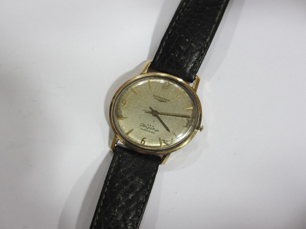 Appraisal: Gents ct gold cased Longines Flagship wrist watch with cream