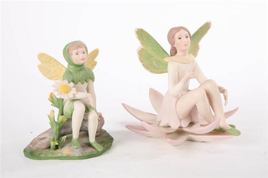 Appraisal: TWO GOEBEL LASZLO ISPANSKY FIGURES Waterlily h And Daisy h