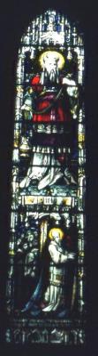 Appraisal: A STAINED GLASS WINDOW by the John Hardman Studios depicting