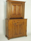 Appraisal: CUPBOARD - th C southern yellow pine two part stepback