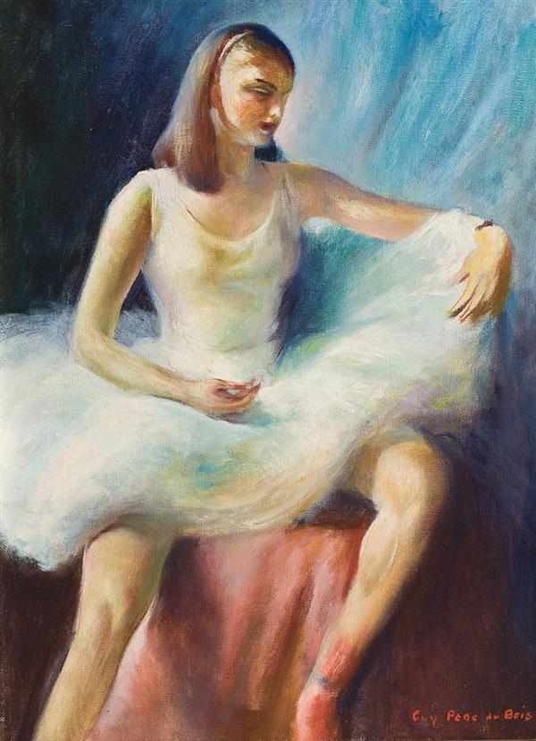 Appraisal: GUY PENE DU BOIS American - ''Ballet Dancer'' oil on