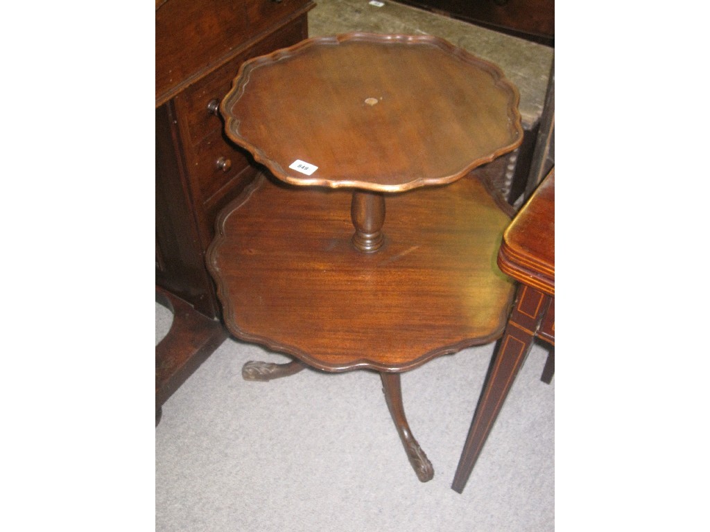 Appraisal: Two tier pedestal table