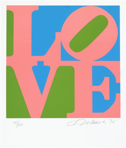 Appraisal: ROBERT INDIANA american b LOVE from the book of love