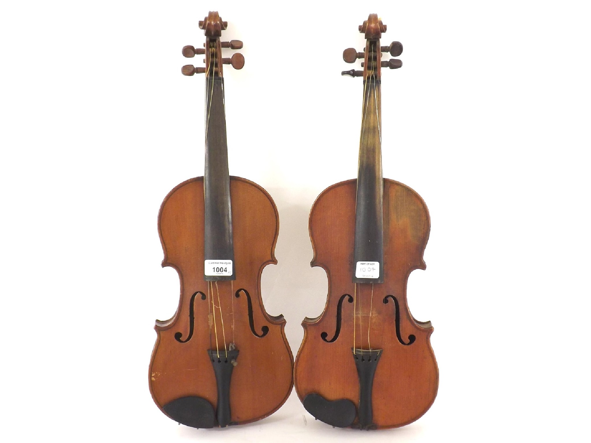 Appraisal: French Guarneri copy violin labelled Choisi par Leon Bernardel Luthier