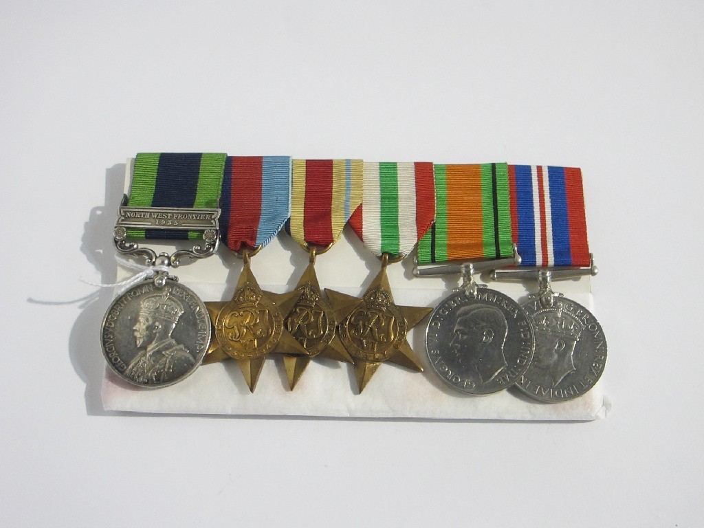 Appraisal: An India medal group of six to Pte D Young