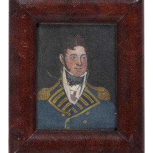 Appraisal: A Miniature Portrait of Willian Bainbridge Likely American th Century