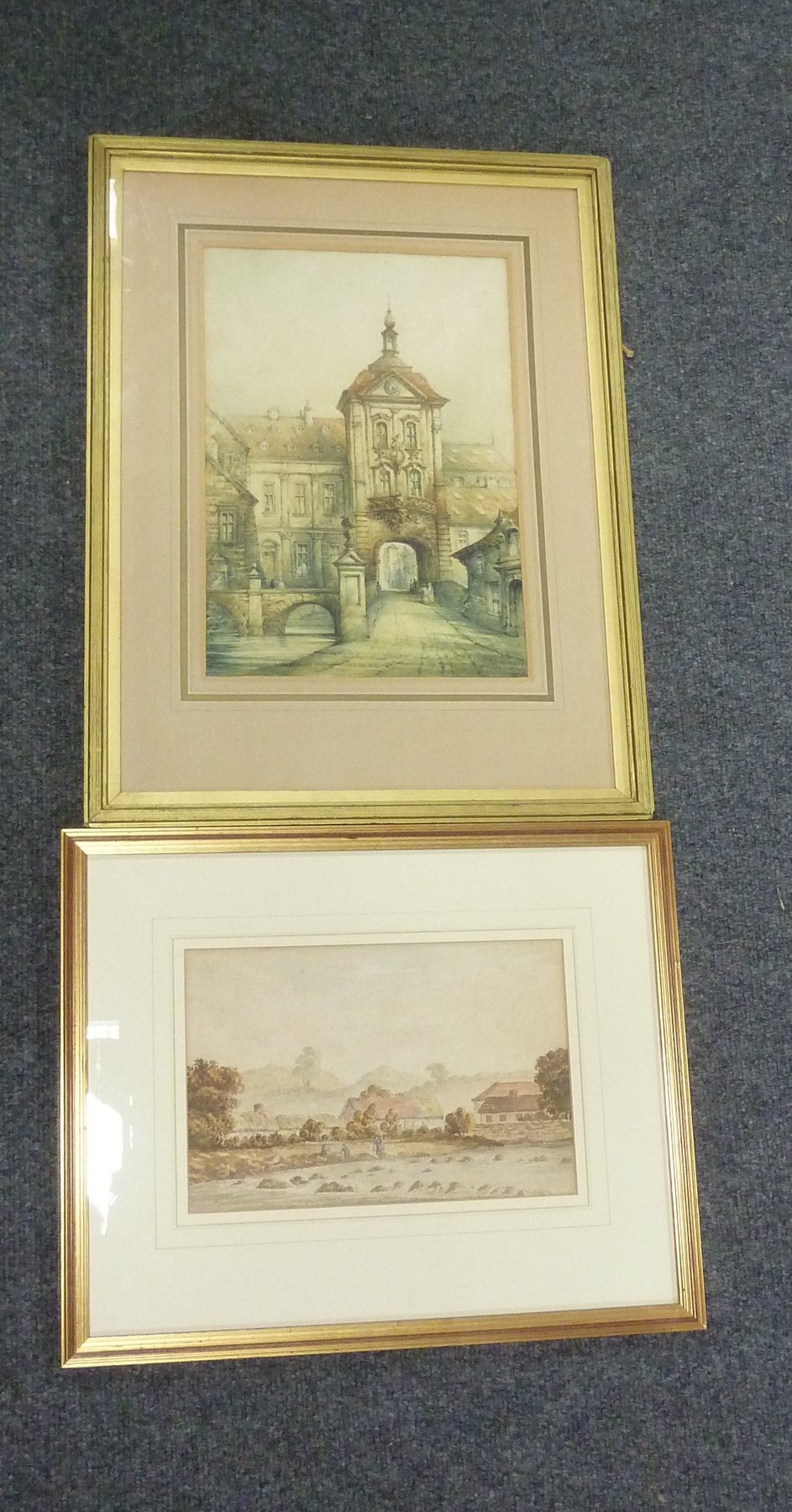 Appraisal: W Herdman The Rathaus Bamberg Bavaria initialled and inscribed on