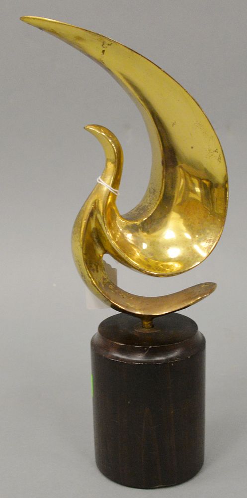 Appraisal: Freeform brass sculpture similar to Kleff Grediaga or Leonardo Nierman