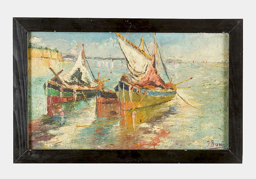 Appraisal: Unknown artist th Century Unknown artist th Century Ships on