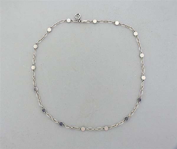 Appraisal: John Hardy Dot Sterling Silver Link Station Necklace METAL Sterling