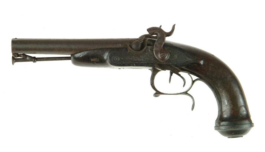 Appraisal: LEPAGE DBL BBL PERCUSSION HOWDAH PISTOL Cal About or bore