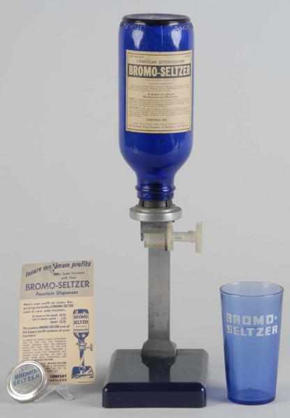 Appraisal: s Bromo-Seltzer Fountain Dispenser Description Nice complete item with glass