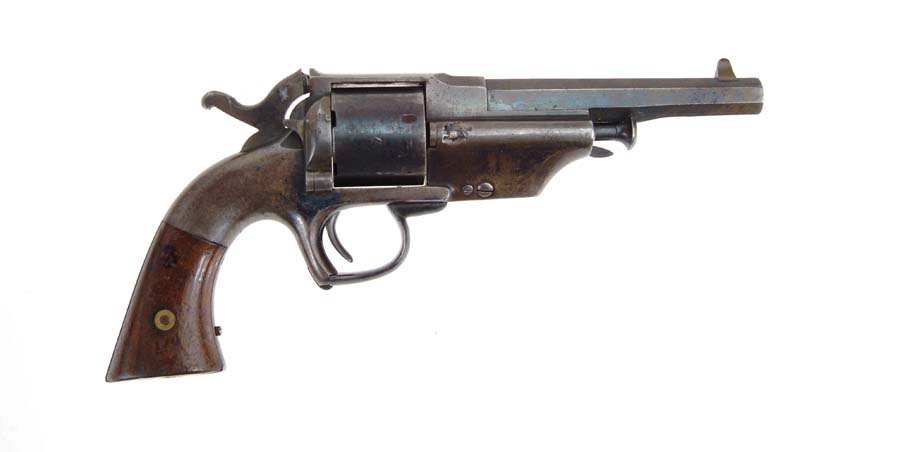 Appraisal: ALLEN WHEELOCK BELT REVOLVER Cal lip fire SN Usual configuration