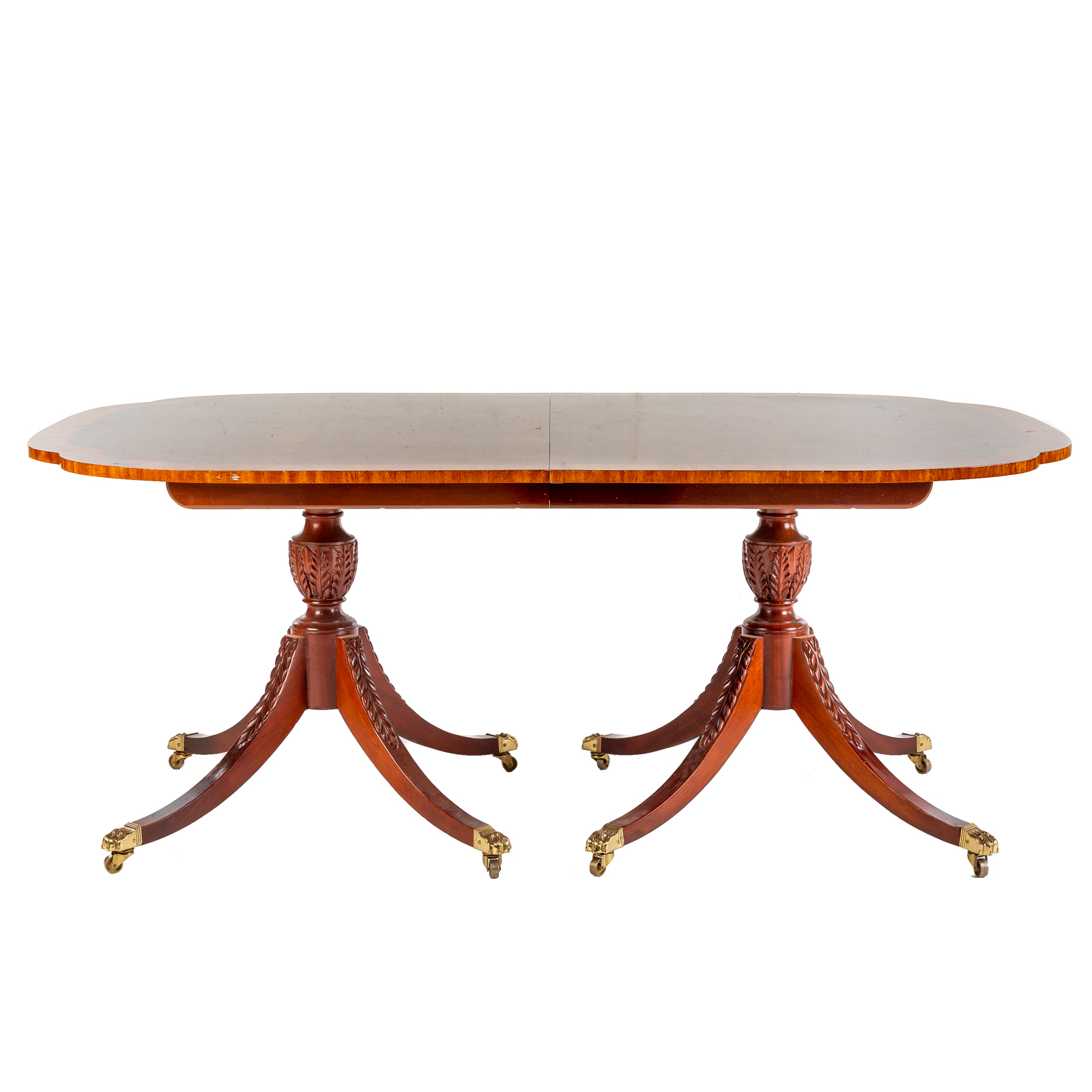 Appraisal: BAKER HISTORIC CHARLESTON MAHOGANY DINING TABLE th century Georgian style