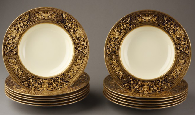 Appraisal: Set of soup bowls by Royal Worcester retailed by Tiffany