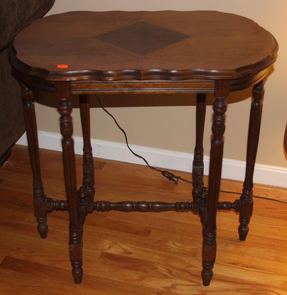 Appraisal: Jacobean walnut side table