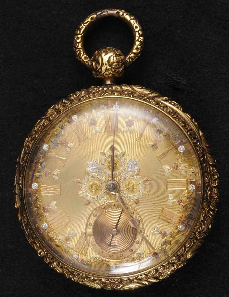 Appraisal: JOS JOHNSON K GOLD POCKET WATCH WITH ROSE GOLD DIAL