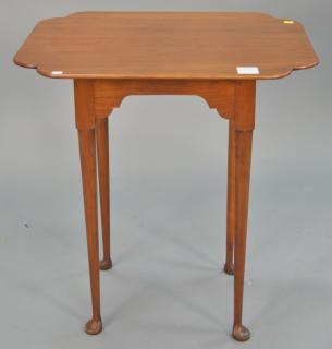 Appraisal: Eldred Wheeler cherry Queen Anne style tea table ht top