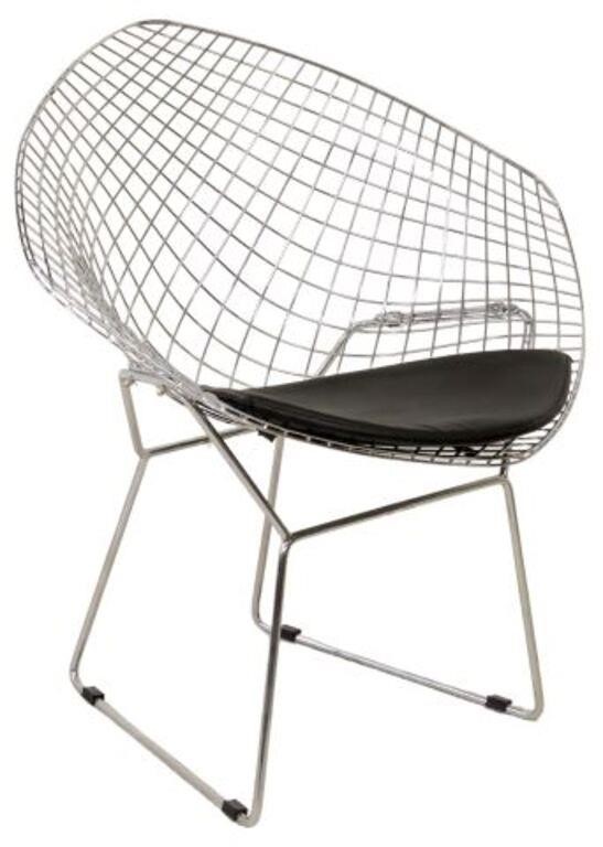 Appraisal: Diamond style lounge chair in the manner of Harry Bertoia