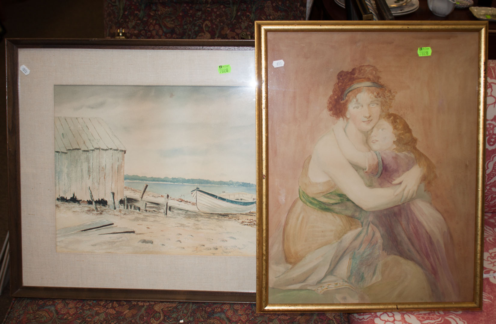 Appraisal: Two framed watercolors