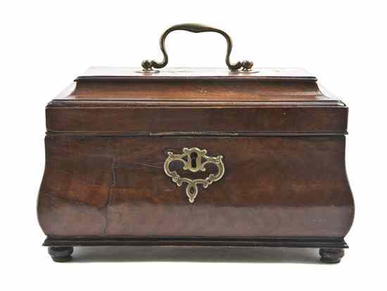 Appraisal: A Chippendale Mahogany Tea Caddy having a molded lid with