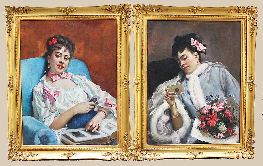 Appraisal: Italian Artist around Italian Artist around Pair of paintings showing