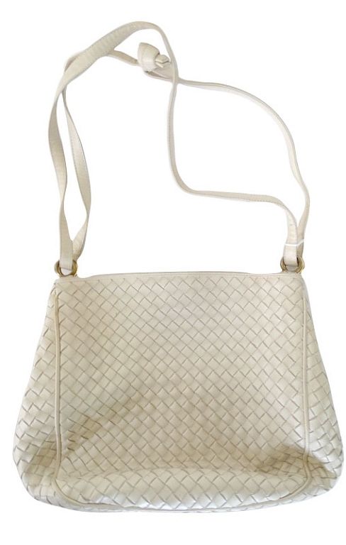 Appraisal: Bottega Veneta leather woven evening bag Bottega Veneta leather woven