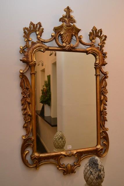 Appraisal: AN ANTIQUE CLASSIC GILT WALL MIRROR AN ANTIQUE CLASSIC GILT