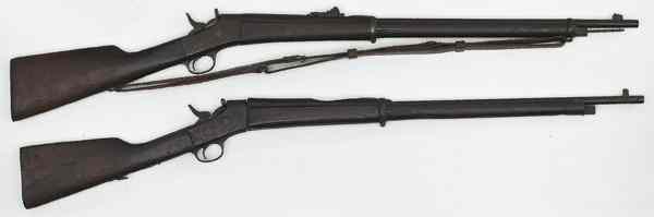 Appraisal: Remington No Rolling Block Rifles Lot of Two mm cal