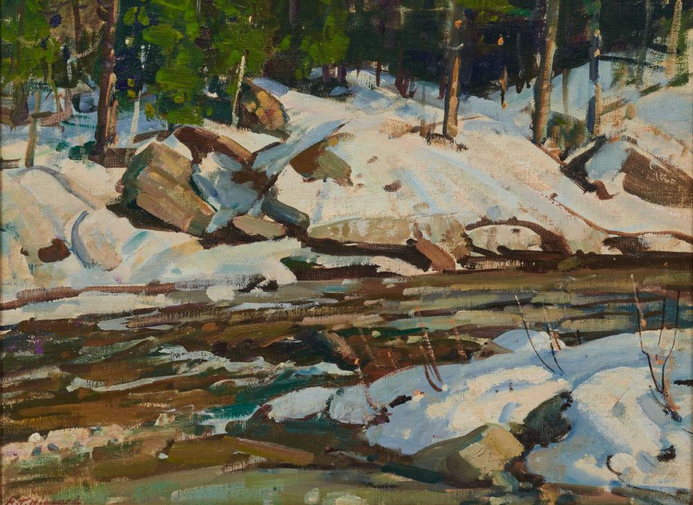 Appraisal: ALDRO THOMPSON HIBBARD American - Spring Freshet oil on canvasboard