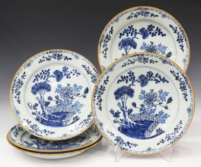 Appraisal: lot of Delft blue and white faience plates late th