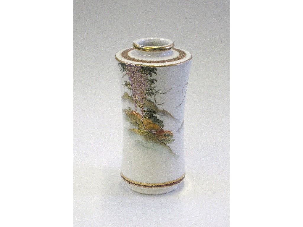 Appraisal: Satsuma vase decorated with houses in a mountainous landscape with