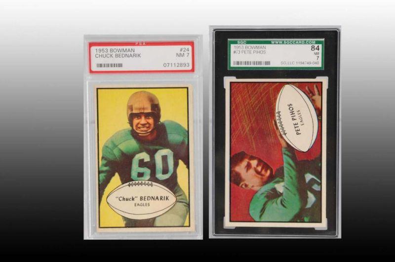 Appraisal: Lot of Bowman Philadelphia Football Cards Description Includes Philadelphia Eagles