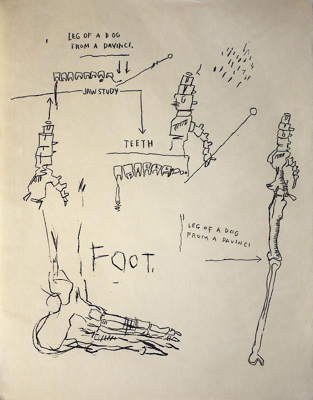 Appraisal: Jean-Michel Basquiat - Jean-Michel Basquiat - Leg of the Dog