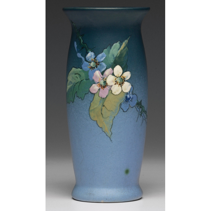 Appraisal: Weller Hudson vase multi-toned blue matt glaze with a painted