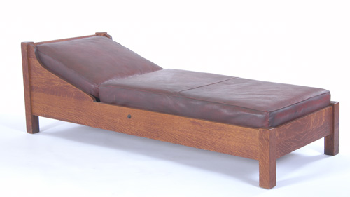 Appraisal: LIMBERT Daybed no with a raised headrest broad oak sides