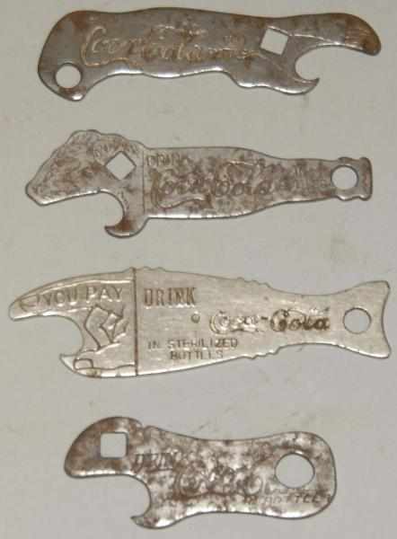 Appraisal: Lot of Early Coca-Cola Bottle Openers Light wear and surface