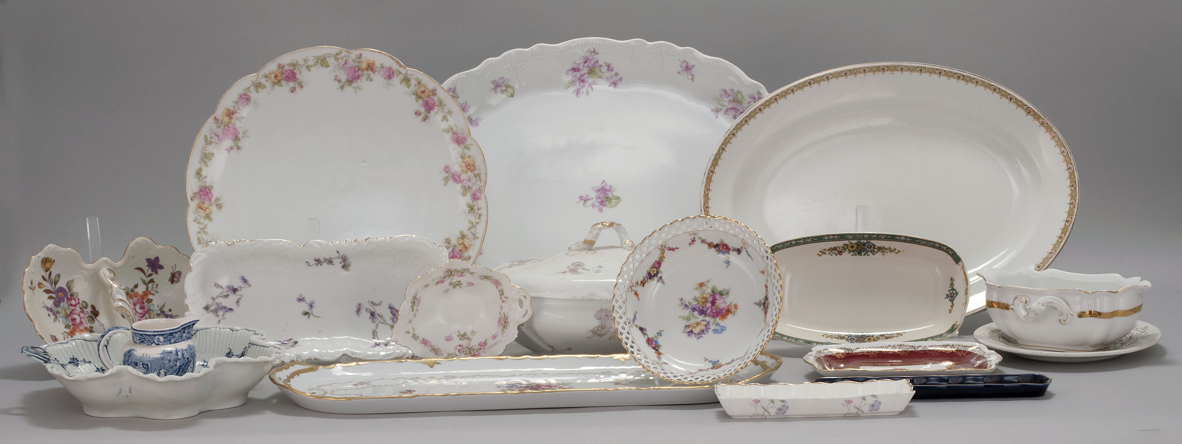 Appraisal: FORTY-THREE PIECES OF ASSORTED CHINA AND SEMI-CHINA Includes covered vegetable