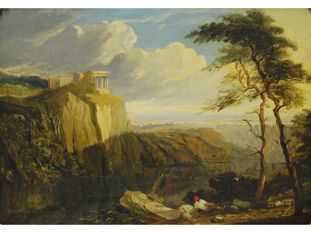 Appraisal: F H Henshaw - - Romantic landscape with reclining figure