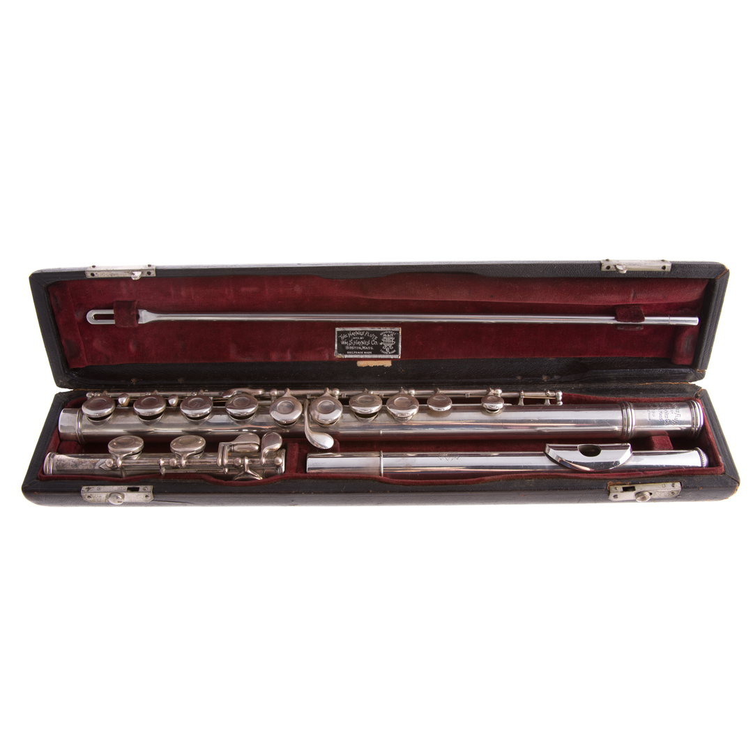 Appraisal: William S Haynes handmade flute in silver Boston MA circa