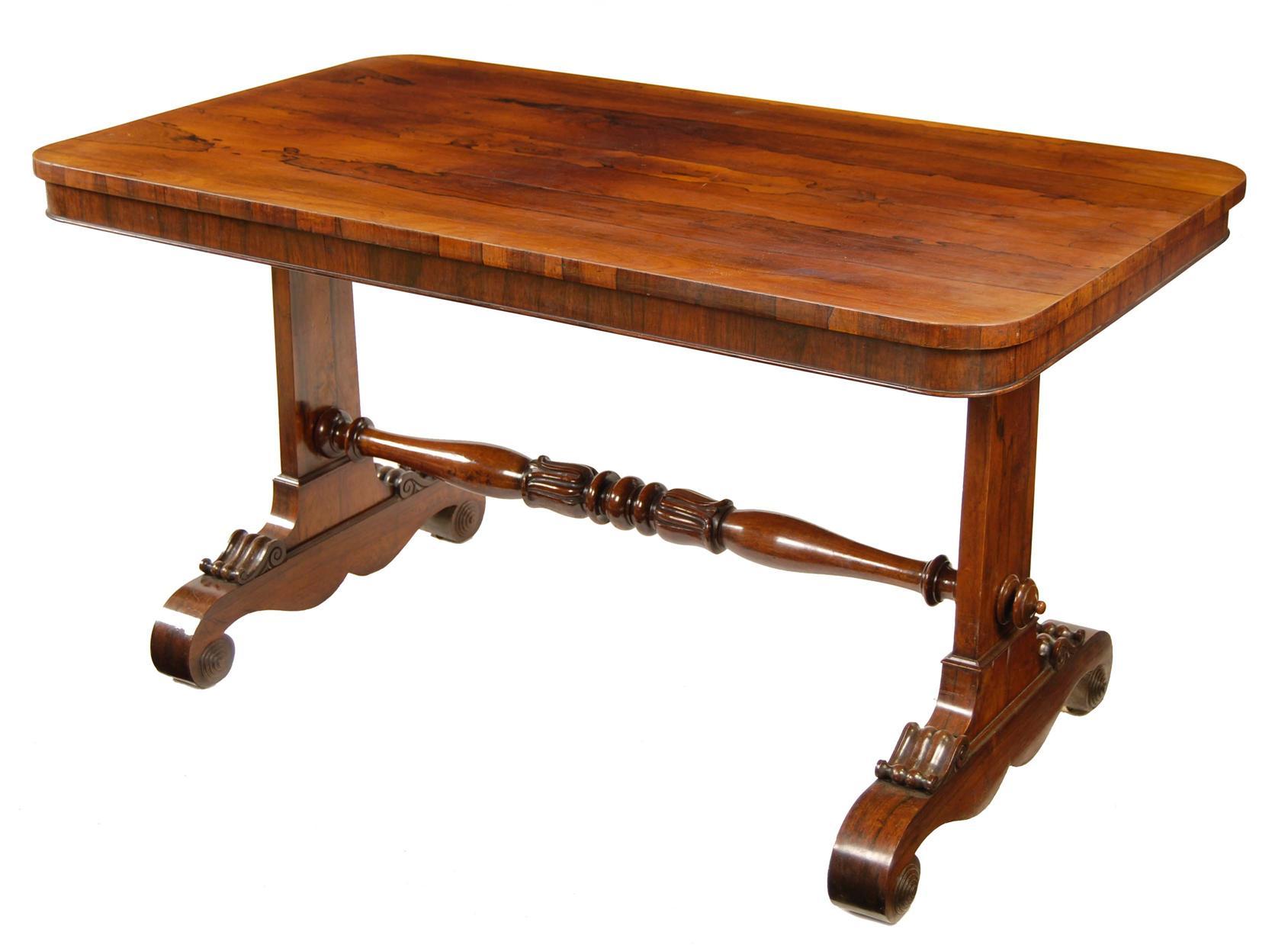 Appraisal: A William IV rosewood library table