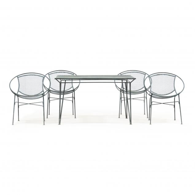 Appraisal: MAURIZIO TEMPESTINI ITALY - RADAR TABLE AND FOUR CHAIRS For