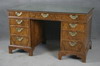 Appraisal: DESK - English mahogany three section kneehole desk with nine