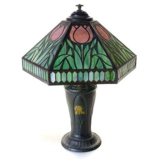 Appraisal: Rainaud Lamp Base With Unique Shade Height inches