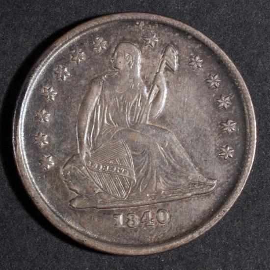 Appraisal: United States seated Liberty type silver quarter dollar -O EF-